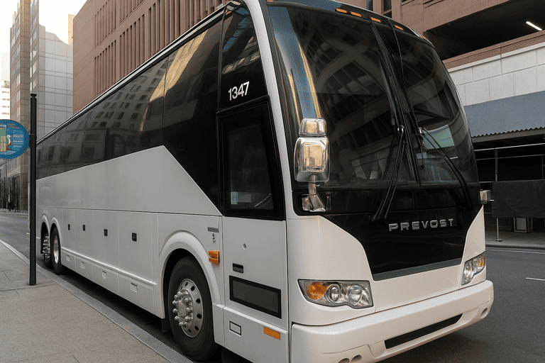 a Fullerton Minibus Company coach bus