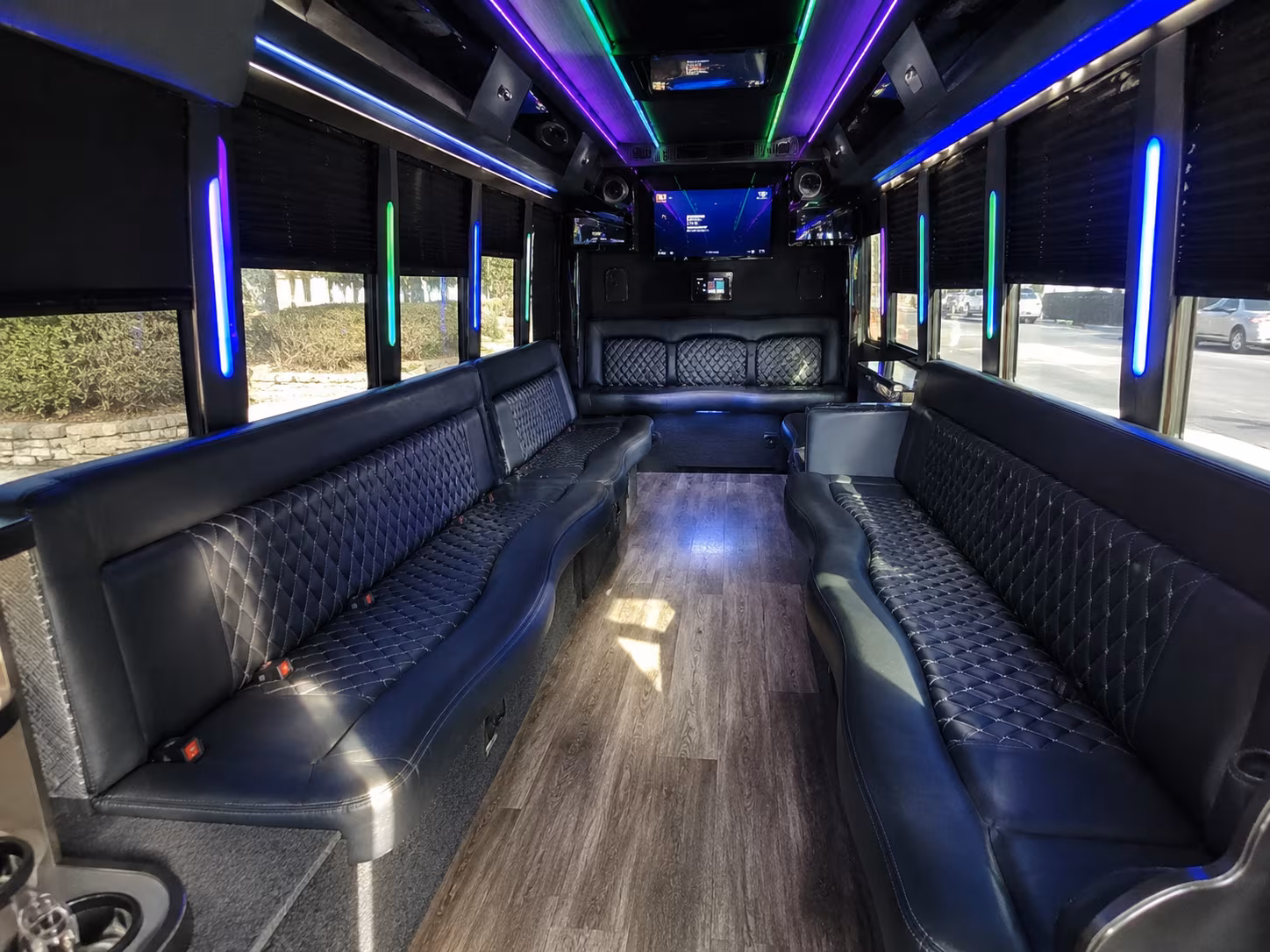 fullerton 15 passenger party bus interior
