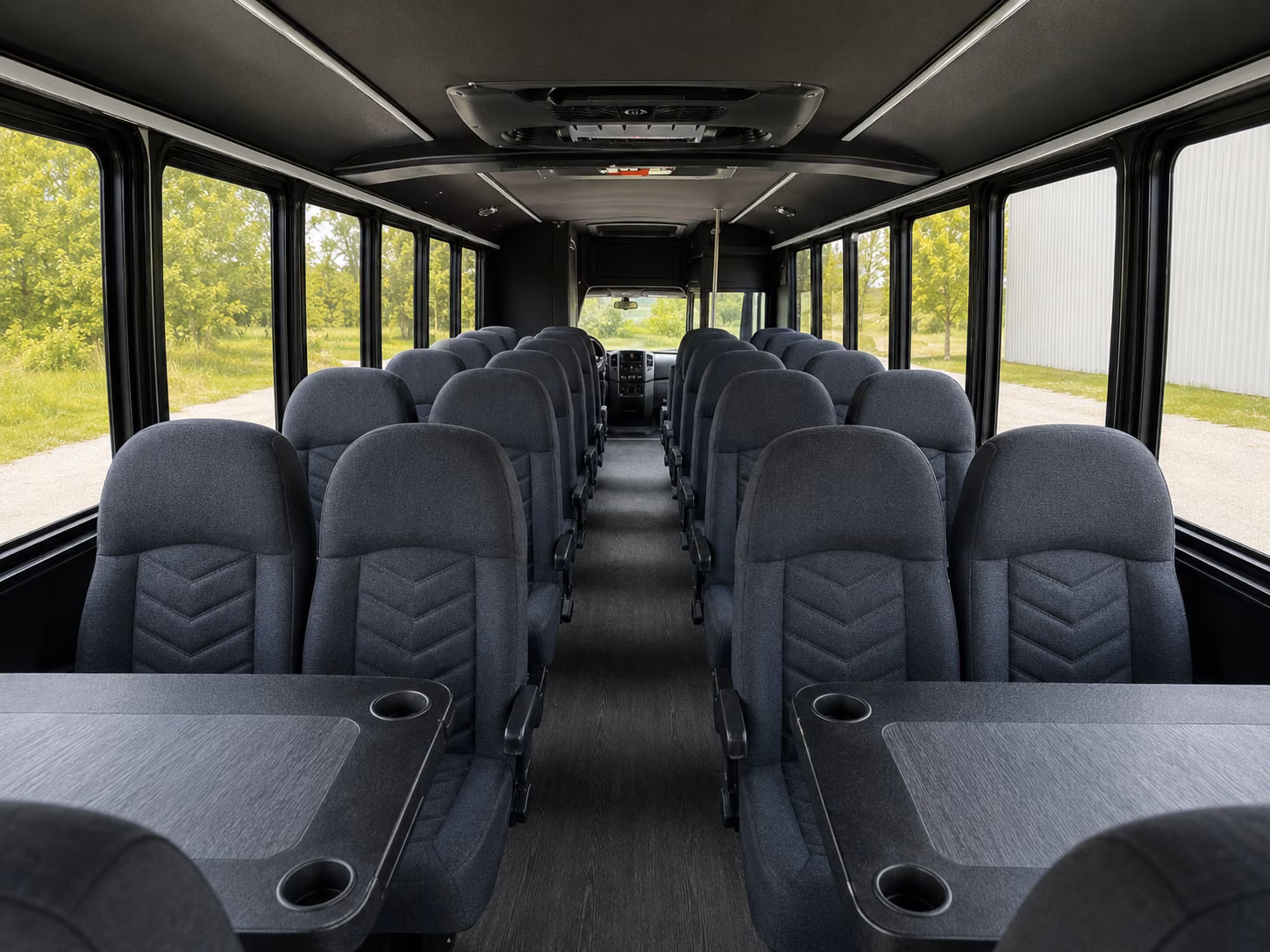 fullerton 20 passenger minibus inside