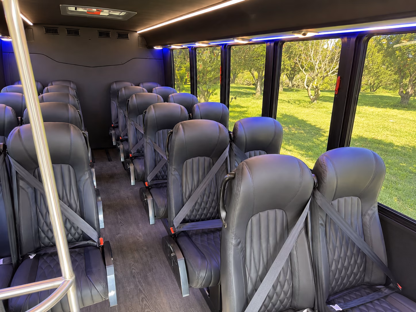 fullerton 20 passenger minibus interior