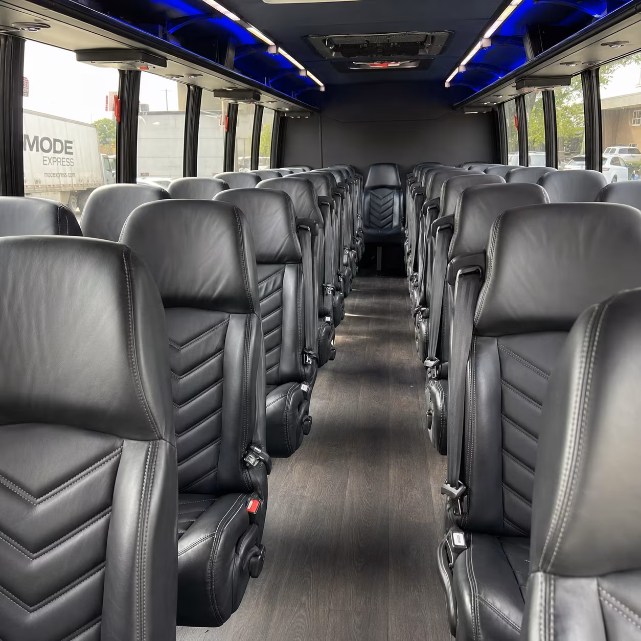 fullerton 25 passenger minibus interior