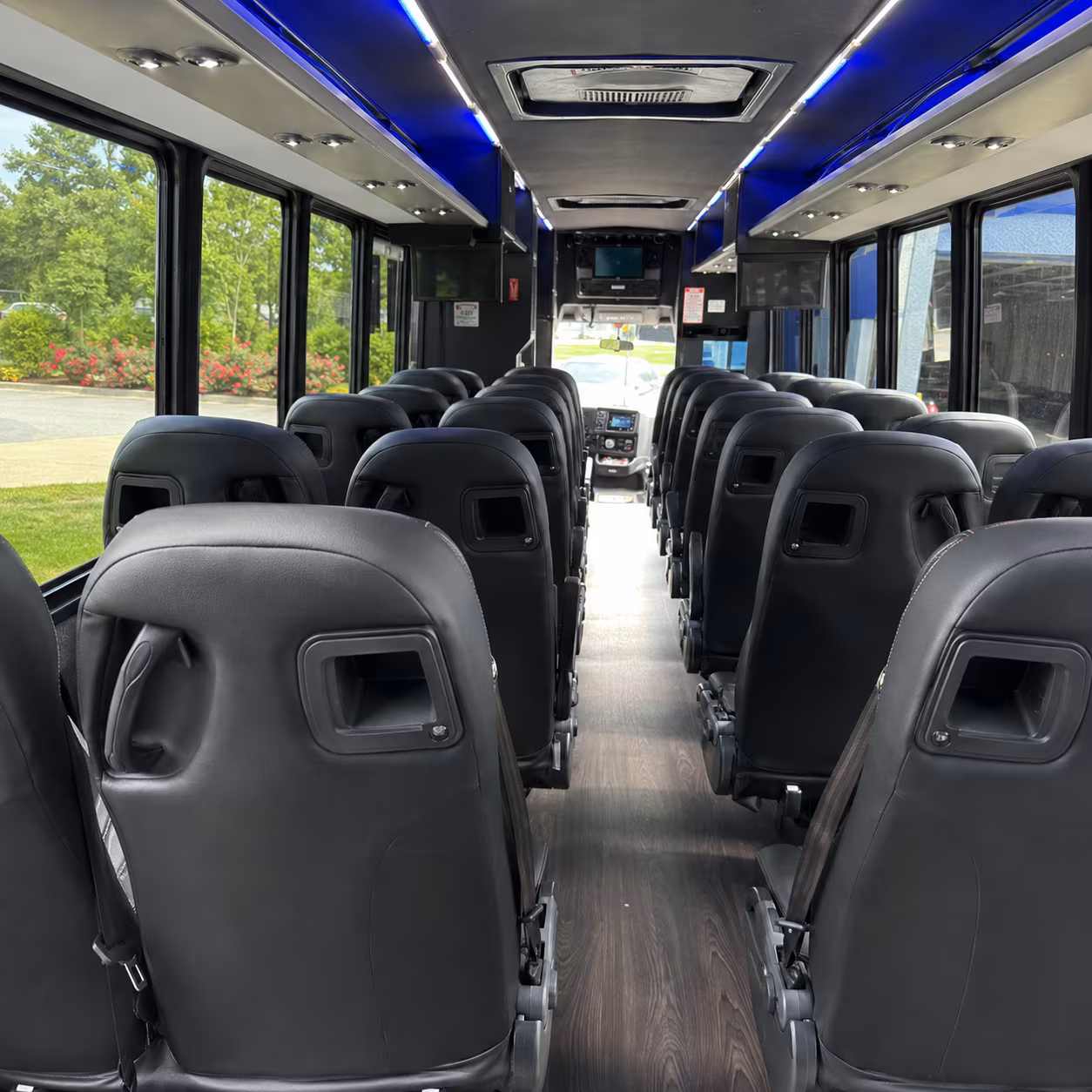 fullerton 30 passenger minibus inside