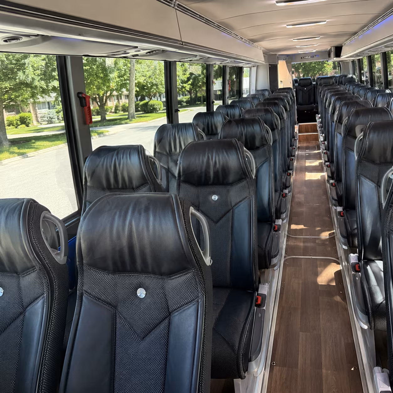 fullerton 40 passenger charter bus inside