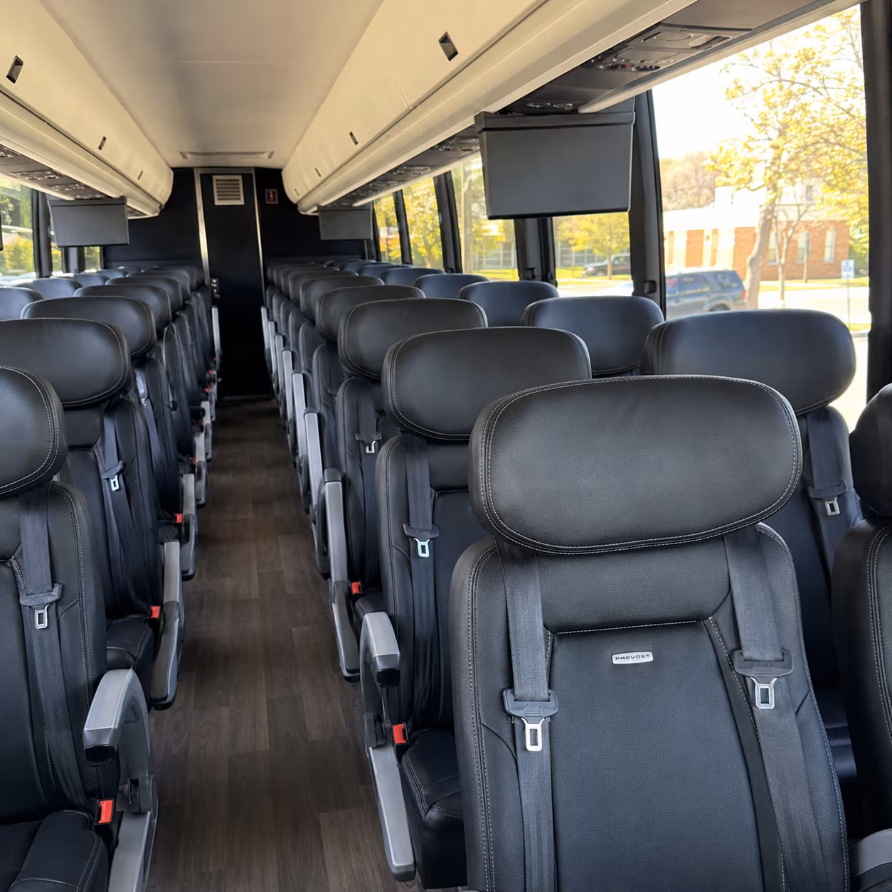 fullerton 45 passenger charter bus inside