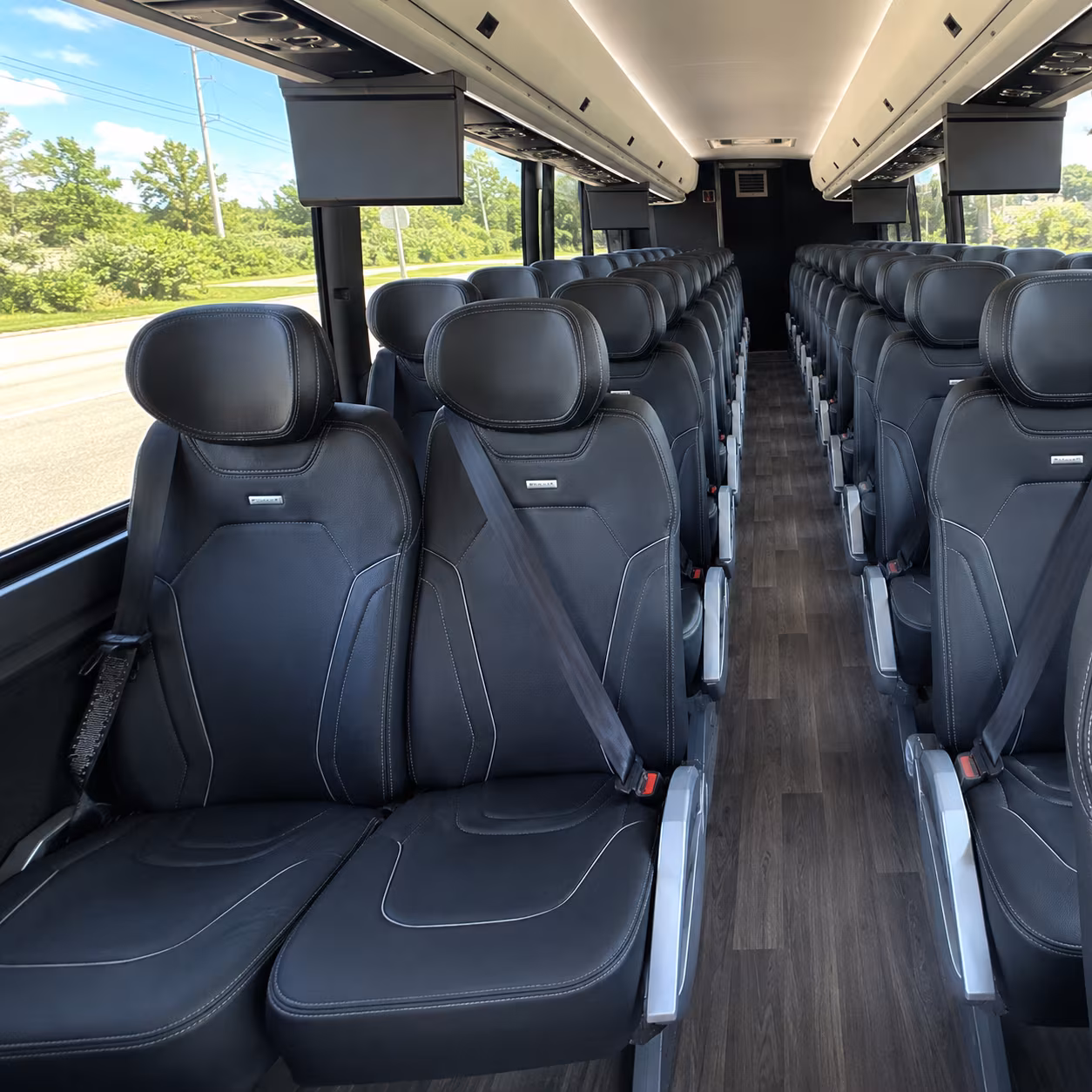 fullerton 47 passenger charter bus inside